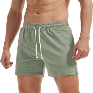 Pantalones cortos para correr de gimnasio de marca personalizada, pantalones cortos de sudor de algodón de lana de verano, ropa de calle 2025, pantalones cortos de gimnasio informales para el sudor - Product Image 1