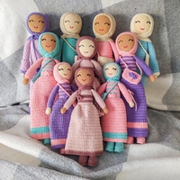 Poupée en crochet amigurumi en coton PP, adorable et mignonne, cadeau islamique, VAYA, certifiée biologique et sûre, 22-30 cm, multicolores, pour bébé