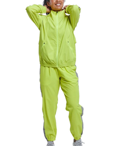 2025 chaqueta en blanco personalizada con pantalón cortavientos chándal Streetwear Zip Up Nylon chándal cortavientos conjunto - Product Image 1