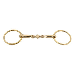 บิตม้าแบบวงแหวนคู่ ทำจากสแตนเลสคุณภาพสูง พร้อมลูกบอลเชื่อมต่อแบบเยอรมันซิลเวอร์ และห่วงทองเหลือง อุปกรณ์ขี่ม้า - Product Image 3