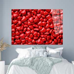 Tableau sur toile Modern Heart Candy : Impression élégante pour décoration murale de cuisine, ART SUR VERRE TÉRMÉTRAL - Product Image 1