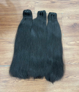 Cheveux vierges de qualité supérieure, 100% cheveux humains vietnamiens, lisses naturels, trame de cheveux de haute qualité, en stock, peuvent être décolorés en blond - Product Image 3