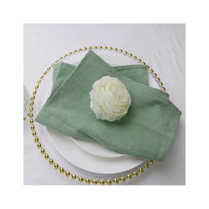 Vert pastel Léger 100% Coton Brodé Golf Jacquard Design 45x45cm 120GSM GOTS Certifié ISO 9001 Coton Serviettes En Vrac - Product Image 3