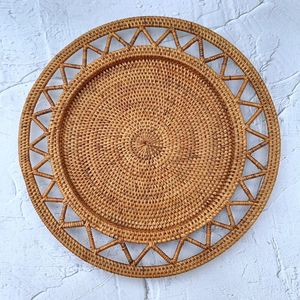 Classic Rattan Placemat Suitable For Daily Meals Breakfast Lunch <b>Dinner</b> Family Gatherings And Relaxed Natural <b>Table</b> Decor - Product Image 4