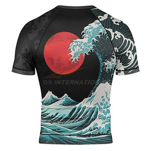 Alta calidad para hombre BJJ Rash Guards manga corta Jiu Jitsu Baselayer piel rendimiento compresión camisa MMA Grappling No Gi - Product Image 5