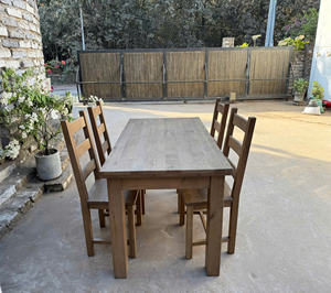 French Country Antique Wood <b>Rustic</b> <b>Dining</b> <b>Table</b> Solid Wooden Vintage Farm <b>Table</b> for <b>Farmhouse</b> Hotel or Outdoor Use Vietnam - Product Image 4