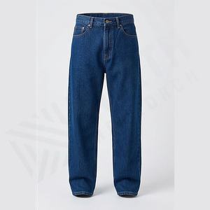 กางเกงยีนส์ผู้ชายดีไซน์ใหม่ คุณภาพเยี่ยม สีพื้นเรียบ รับผลิตตามสีที่ต้องการ ราคาขายส่ง กางเกงฟิตเนส สำหรับขายออนไลน์ บริการ OEM - Product Image 1