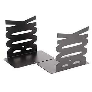 Metal Butterfly Bookends for Shelves <b>Decorative</b> Modern Home Office <b>Book</b> Stand With Heavy Metal Base - Product Image 3