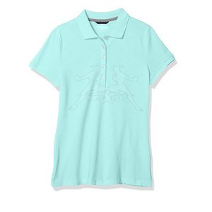 Polo elegante con cuello de botones y tela suave para todo el día, Polo informal cómodo con sensación ligera - Product Image 1