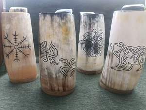 100% taza de cuerno de búfalo de calidad premium con karvin - Product Image 2