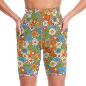 Prix bon marché Short de fitness imprimé personnalisé pour femmes à haute perte Short de sport uni motif yoga vêtements de sport Sublimation pour femmes - Product Image 6
