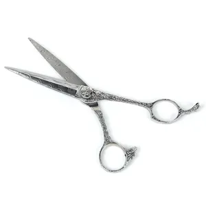 DAMASCUS Stylish Professional hair cutting scissors great design forged Japanese convex edges good quality best selling