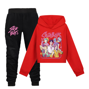 K-pop Demon Hunters Kids Otoño 2PCS Conjunto de ropa Sudadera con capucha Pantalones Traje Estilo de dibujos animados Ropa deportiva Unisex Moda juvenil 2-15 Y - Product Image 5