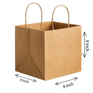 Vente en gros de sacs cabas kraft logo personnalisé sacs de café à emporter emballage recyclable de papier brun pour bijoux - Product Image 4