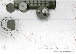 Endless Blue Vitrified 600X1200 DR Tallado Acabado mate Gran formato Piso de pared Azulejo de porcelana Superficie 3D tallada - Product Image 4