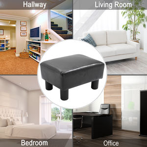 Homcom ที่วางเท้าทรงสี่เหลี่ยมหนังเทียมสีดำขนาด40x30x24ซม. สำหรับทางเข้าห้องนั่งเล่น100กก. - Product Image 6