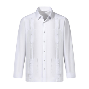Camisa de manga larga de algodón puro XL informal de otoño, diseño Simple ajustado alto, Color sólido, estampado interior suave, transpirable para comodidad - Product Image 1