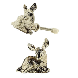 Finition argentée industrielle fonte cerf animaux boutons céramique tiroir armoire poignée tire cuisine chambre salle à manger armoire/commode - Product Image 2