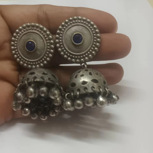 Premium Quality <b>Jhumka</b> Quality Ethnic Gold Plated Multi Color Pearl Cluster Drop <b>Earring</b> Inspired Fashion Jewelry - Product Image 1