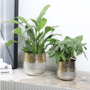 Pot de fleur en laiton orné vintage au prix de gros, jardinière décorative en métal, conteneur de plante en laiton noir classique. - Product Image 2