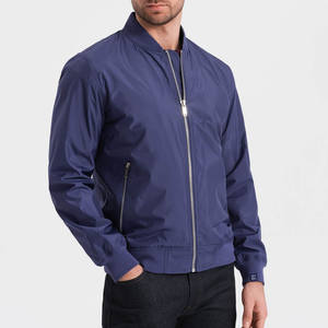 Chaquetas Bomber con Cierre para Hombre, Tejido de Alta Calidad, Color Sólido, Ropa de Invierno para Exteriores, Chaqueta con Cuello Alto para Hombre - Product Image 5