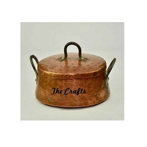 Latest Design Food Serving Pot In Copper Cooking Pot With Aluminum Handles And Knob For Home Dinnerware Use - Product Image 6