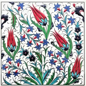 8 ''x 8'' Iznik hecho a mano cerámica pared arte azulejo elegante baño y cocina Murales Decorativos de pared - Product Image 1