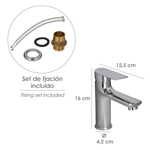 Miscelatore monocomando per lavabo "Hamburgo" con cartuccia in ceramica O/ 35 mm. - Product Image 2