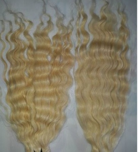Cheveux naturels lisses blonds, aaaaaaaa, cheveux humains, Style tendance, lot de 8 - Product Image 6