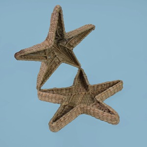 Cesta de Almacenamiento de Ratán Natural Ecológica en Forma de Estrella - Organizador de Limpieza Rústico Multiusos con Diseño Mini - Product Image 1