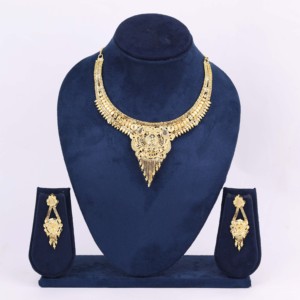Collares de microformación chapados en oro, joyería de temporada de boda para mujer, ocasión especial, cobre y latón chapado en oro laminado - Product Image 1