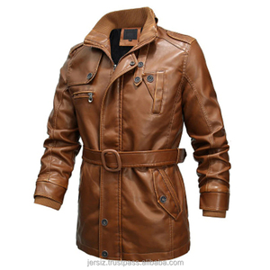 Veste en cuir réversible coupe-vent élégant pour hommes col montant tissu respirant de haute qualité poche d'équitation moto hiver - Product Image 6