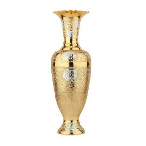 Florero de latón de alta calidad con acabado de pulido martillado duradero para decoración del hogar de mesa y Decoración de mesa - Product Image 4