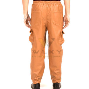 Pantalon en cuir véritable pour homme, coupe ajustée élégante, doublure douce, construction durable, look tendance, adapté - Product Image 3