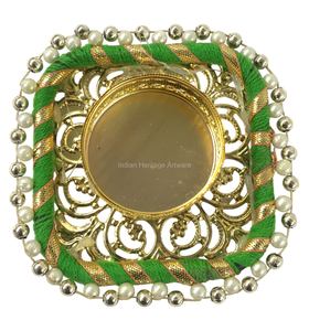 Indian Traditional Handmade Metal <b>Tea</b> Light <b>Candle</b> Holder Floral Home Decoration for Diwali Wedding Party Tealight Diyas - Product Image 2