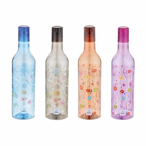Botella de Agua de Plástico para Refrigerador de 1000 ml, Multicolor, Texturizada, Redonda, con Tapa de Rosca, Transparente, para Almacenamiento en la Cocina, Hecha en India - Product Image 6