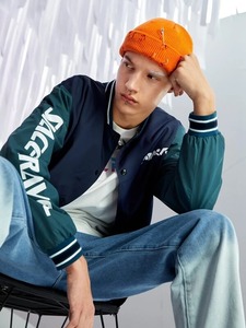 High Quality Custom Men's <b>Vintage</b> <b>Varsity</b> <b>Jacket</b> Wool Body Leather Sleeves Embroidered Logo Letterman <b>Jacket</b> - Product Image 2