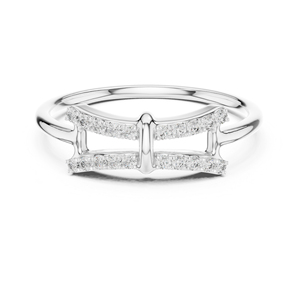 Bague pendante en or jaune 14 carats avec diamant rond de laboratoire pour femme |   Vêtements de mariée |   Nouveau diamant cultivé - Product Image 4