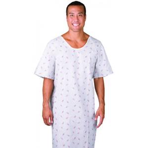 Robe d'hôpital Robe bleue de patient Robe de patient Robe fendue à manches longues Vêtements de patient rayés Pantalon de gommage - Product Image 3