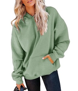Precio al por Mayor de Sudadera con Capucha Casual de Color Sólido, Cuello Redondo y Manga Larga 100% Algodón para Mujer, de Bangladesh - Product Image 5