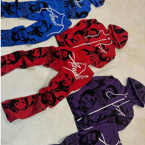 ชุดวอร์มพิมพ์ลาย รุ่นใหม่ ปี 2026 ทรงปกติ ใส่สบาย ระบายอากาศได้ดี เป็นมิตรกับสิ่งแวดล้อม น้ำหนัก 220 กรัม สำหรับผู้ชาย ไซส์ใหญ่ แบบ unisex - Product Image 1