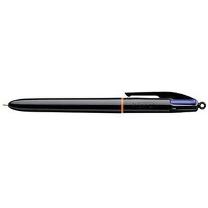 For <strong>BIC</strong> 4-Colour Pro Ballpoint <strong>Pen</strong> 0.4mm Plastic Multi-Colour Red Blue Green <strong>Black</strong> Push-Button Mechanism 0.5mm Writing Width - Product Image 1
