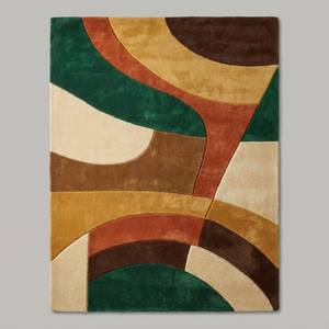 Colorful Geometric Area Rug | Red Yellow Blue & Cream Retro Modern Block Pattern Living Room <b>Carpet</b> Teppich - Product Image 3