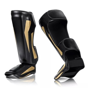 GAF <b>Shin</b> Instep <b>Thai</b> <b>Muay</b> <b>Guards</b> MMA Boxing Kickboxing Leg Foot Custom Made Professional Protection Leather <b>Shin</b> Pad - Product Image 2