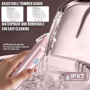 Afeitadora Eléctrica Impermeable IPX7 para Mujer, Doble Cabezal, Recortadora de Bikini, Recortadora Corporal, Afeitadora para Zonas Íntimas, Lavable - Product Image 6