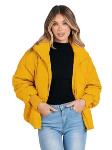 Chaqueta acolchada de invierno de estilo alto de gran oferta de fabricante profesional, chaqueta acolchada estampada de alta calidad personalizada transpirable para mujer - Product Image 5