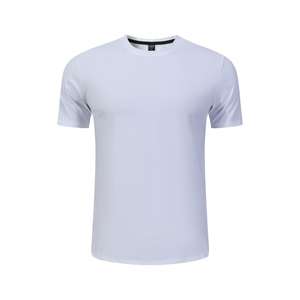 Camiseta de Punto Sólida Extra Grande Personalizada de Alta Calidad para Hombre, Venta al por Mayor, Impresión de Logotipo, Transpirable, 100% Algodón, Verano - Product Image 2