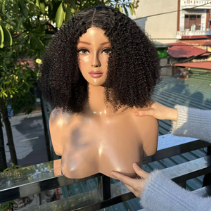 ร้อนขายเวียดนามมนุษย์ผมวิกผมHDลูกไม้ลึกหยิกสั้นวิกผมบ๊อบวิกผมcurlสไตล์PrePluckedด้านหน้าวิกผมลูกไม้สําหรับผู้หญิงสีดํา - Product Image 1