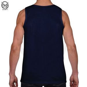 Débardeur solide pour hommes, entraînement physique, course à pied, vêtements de gym, logo OEM, gilet uni, gilets de sport pour hommes - Product Image 4