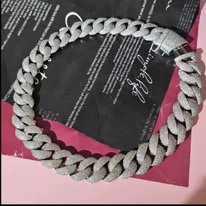 Chaîne à maillons cubains Miami audacieux de 24mm pour hommes collier de diamants de laboratoire glacé avec serrure de boîte cadeau de bijoux Hip Hop pour les rappeurs lui - Product Image 2